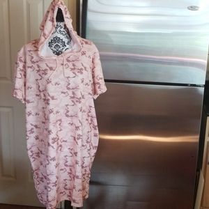 🐩Hooded Camo Sweatshirt Dress